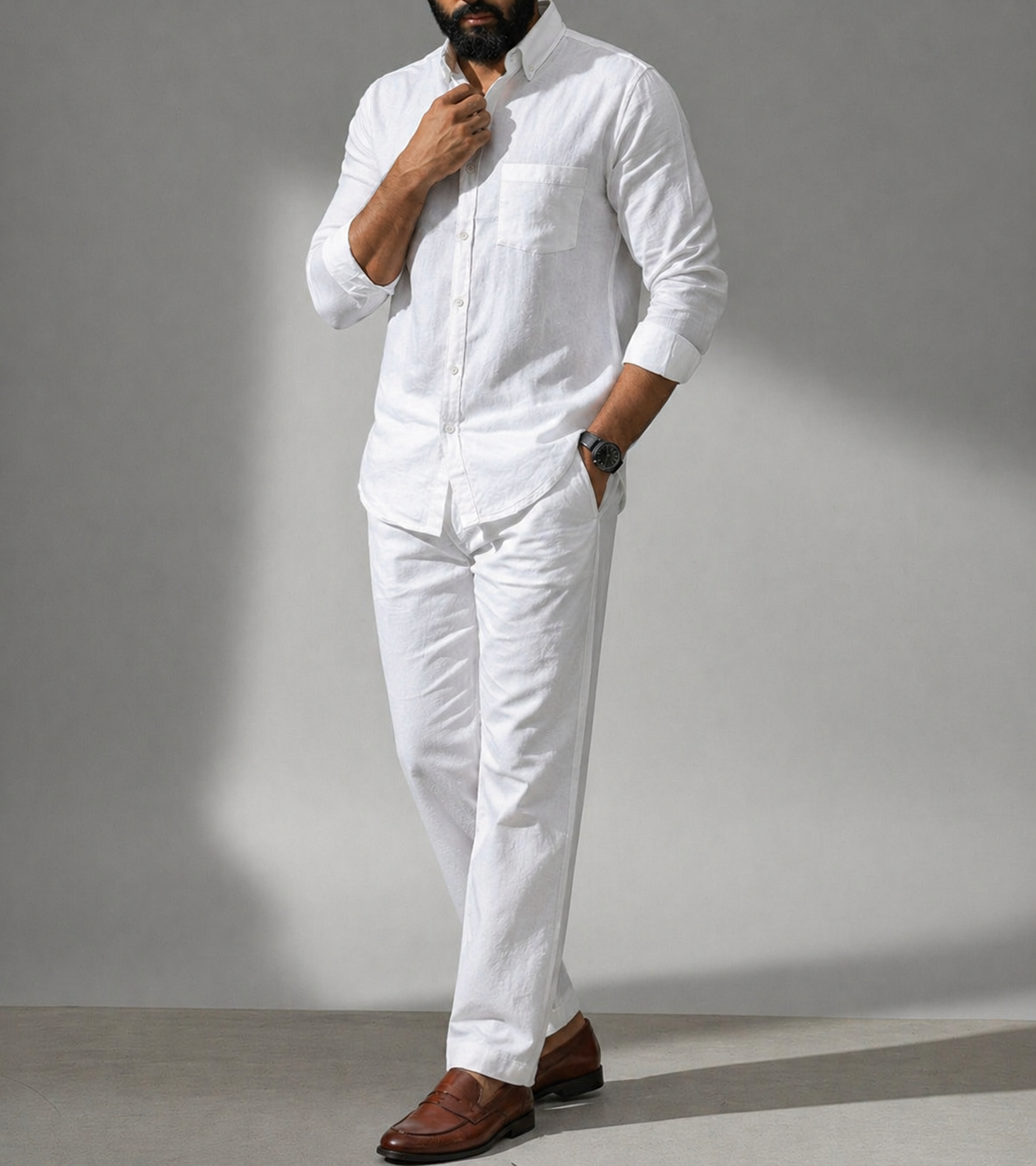 TrueTone Top & Bottom Set Of Linen, Luxury And Style