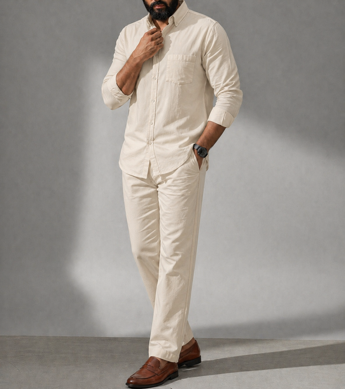 TrueTone Top & Bottom Set Of Linen, Luxury And Style