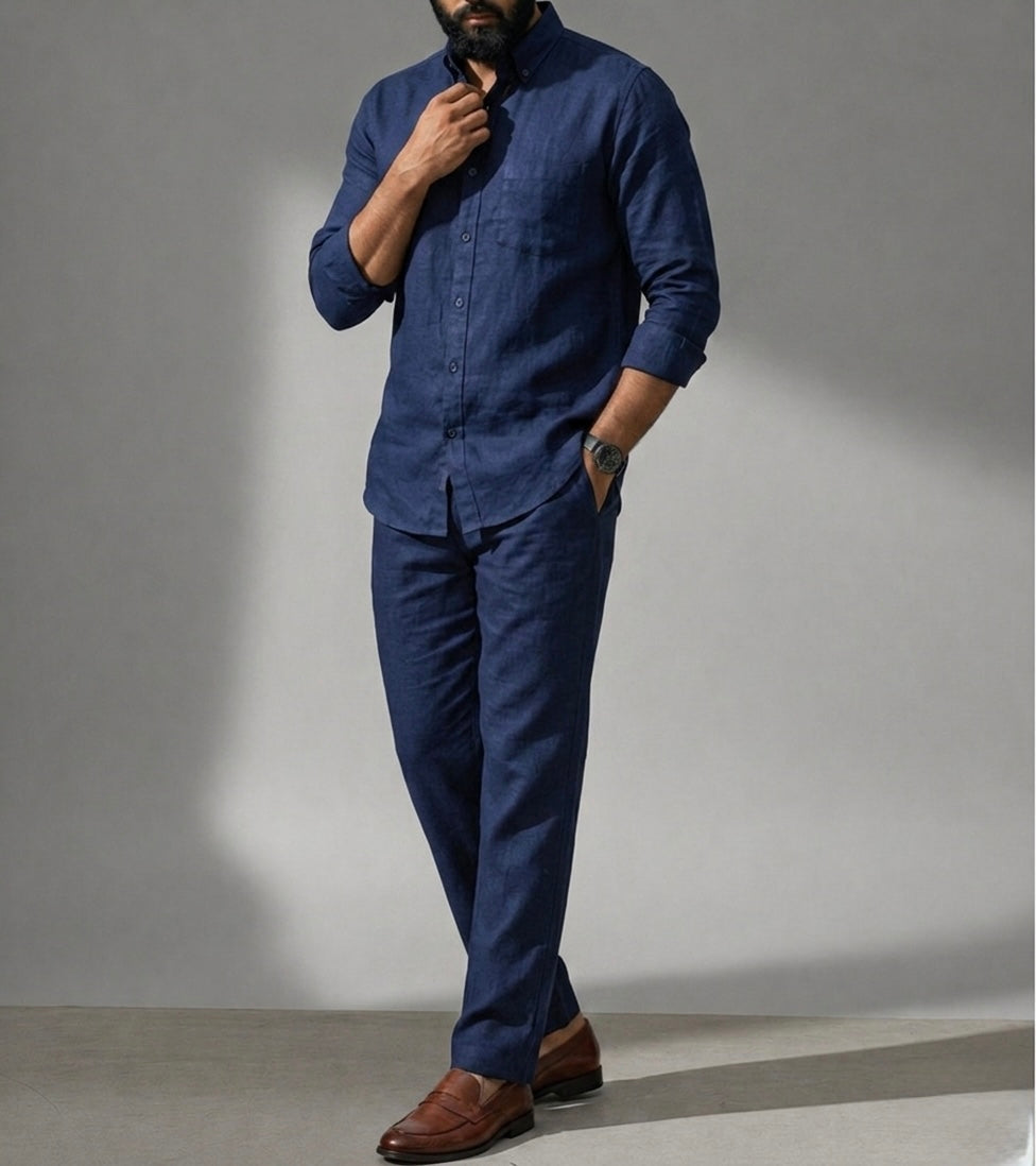 TrueTone Top & Bottom Set Of Linen, Luxury And Style