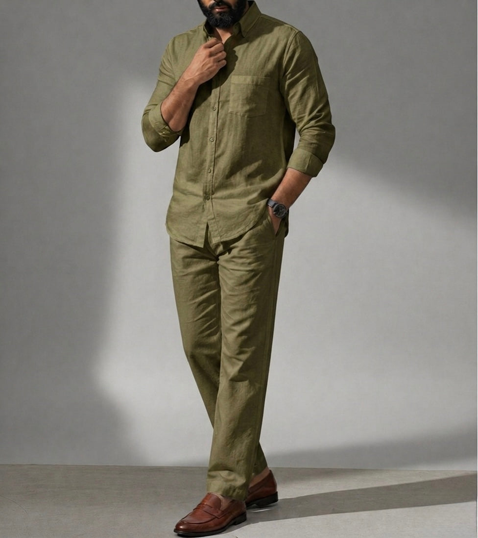 TrueTone Top & Bottom Set Of Linen, Luxury And Style