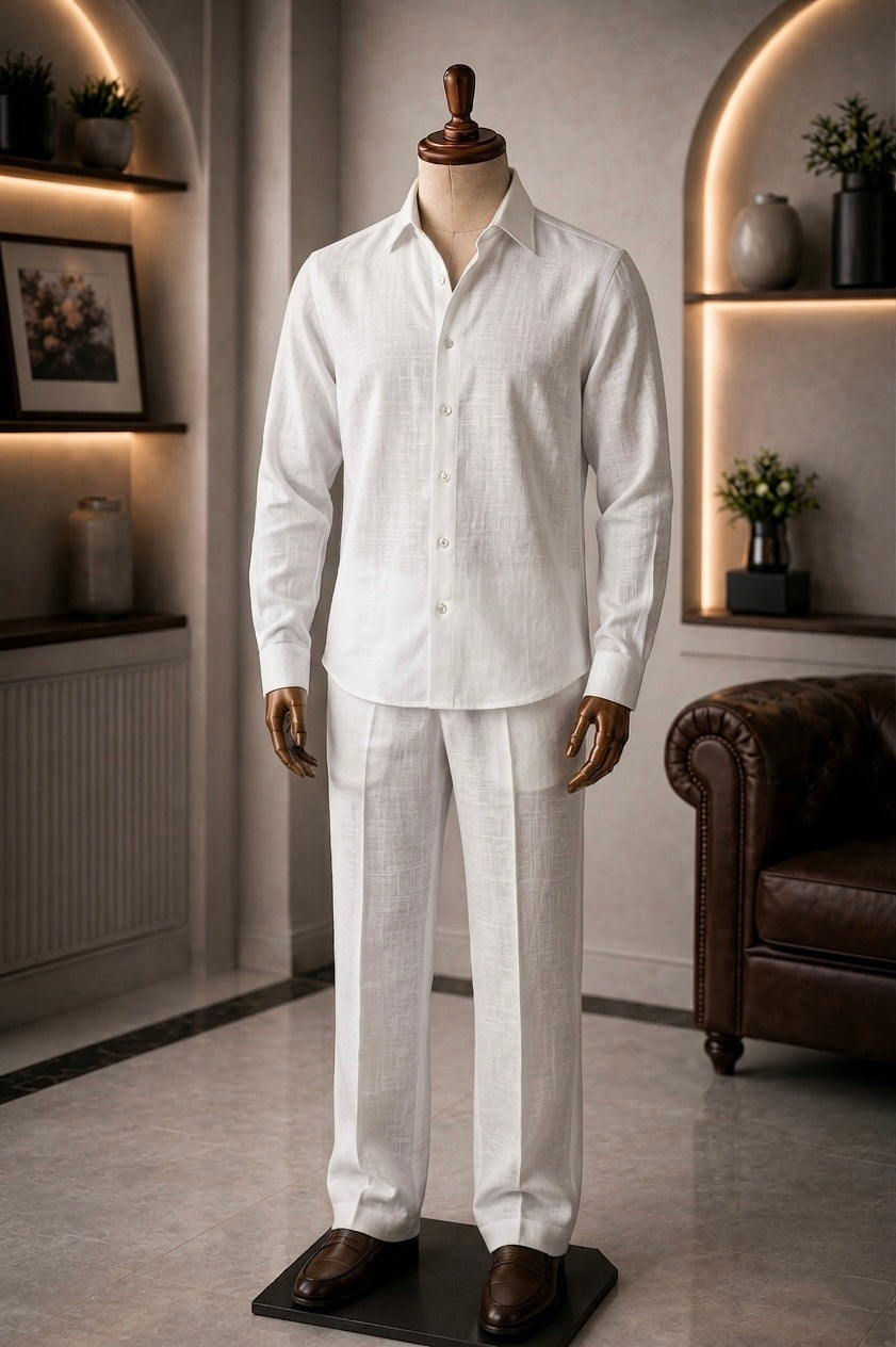 Elite Top & Bottom Set Of Linen, Luxury And Style