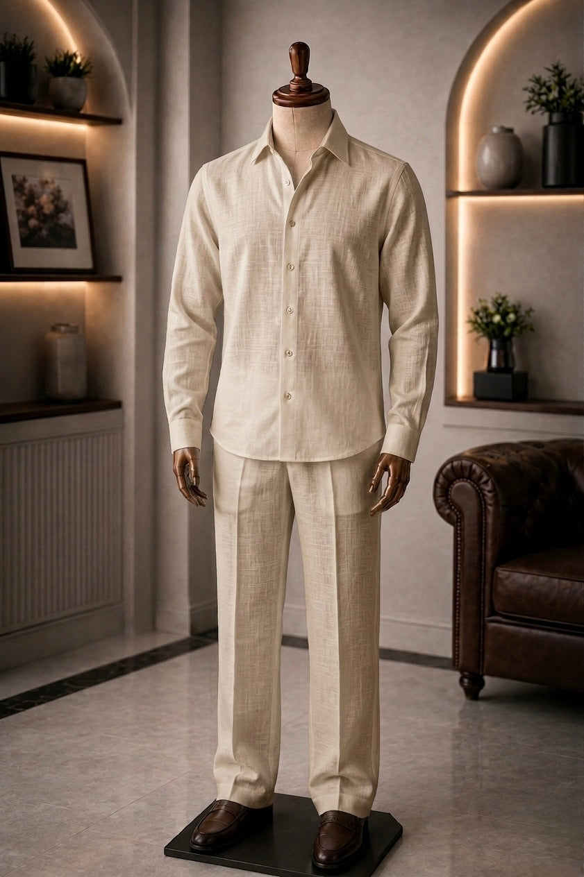 Elite Top & Bottom Set Of Linen, Luxury And Style