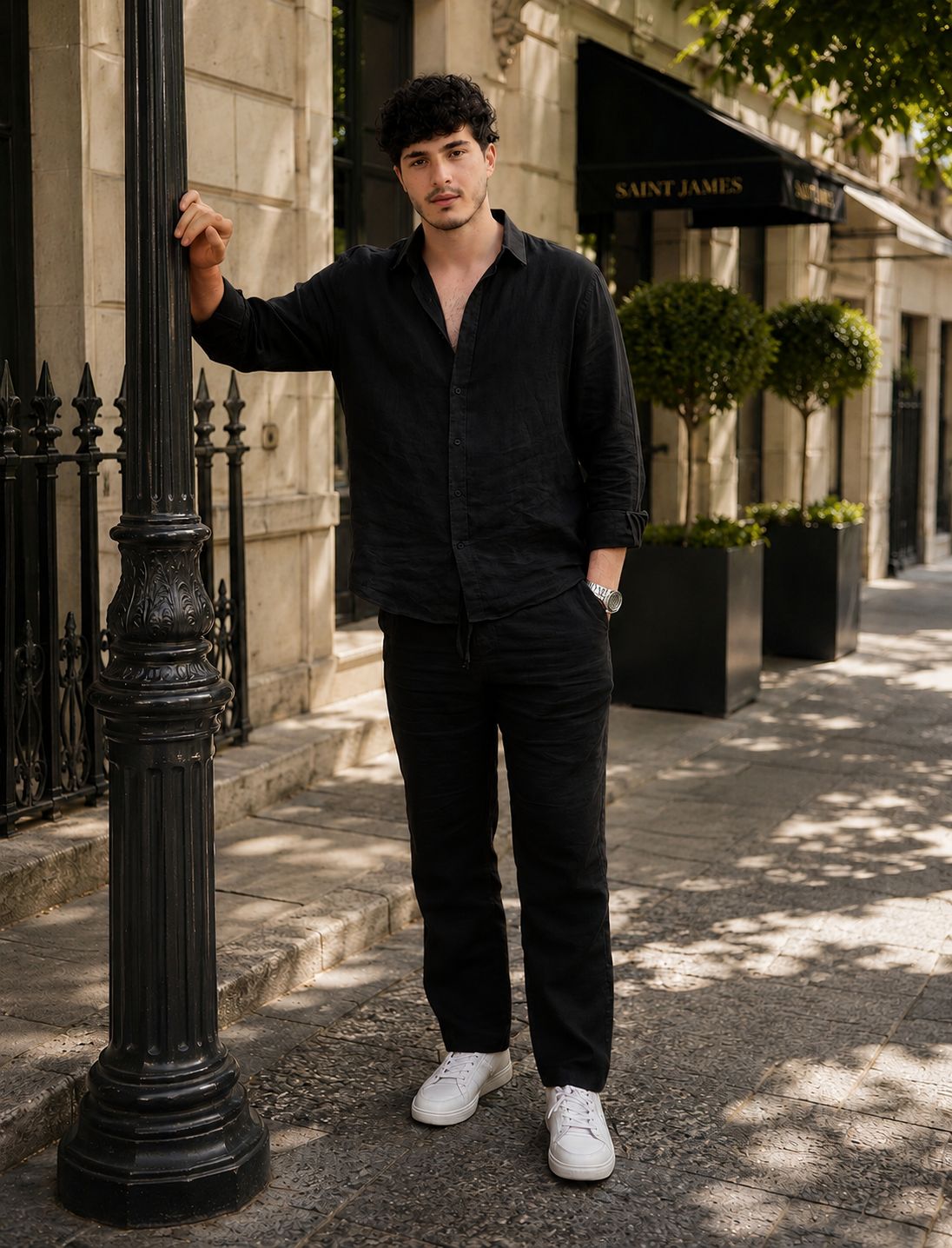 Geville Shirt & Bottom Set Of Linen, Luxury And Style