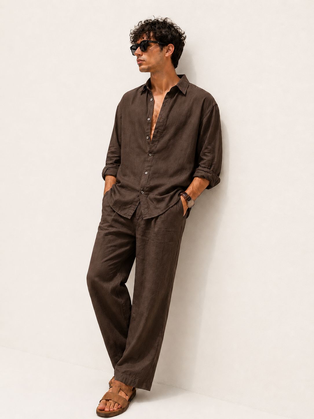 MonoWave Shirt & Bottom Set Of Linen, Luxury And Style