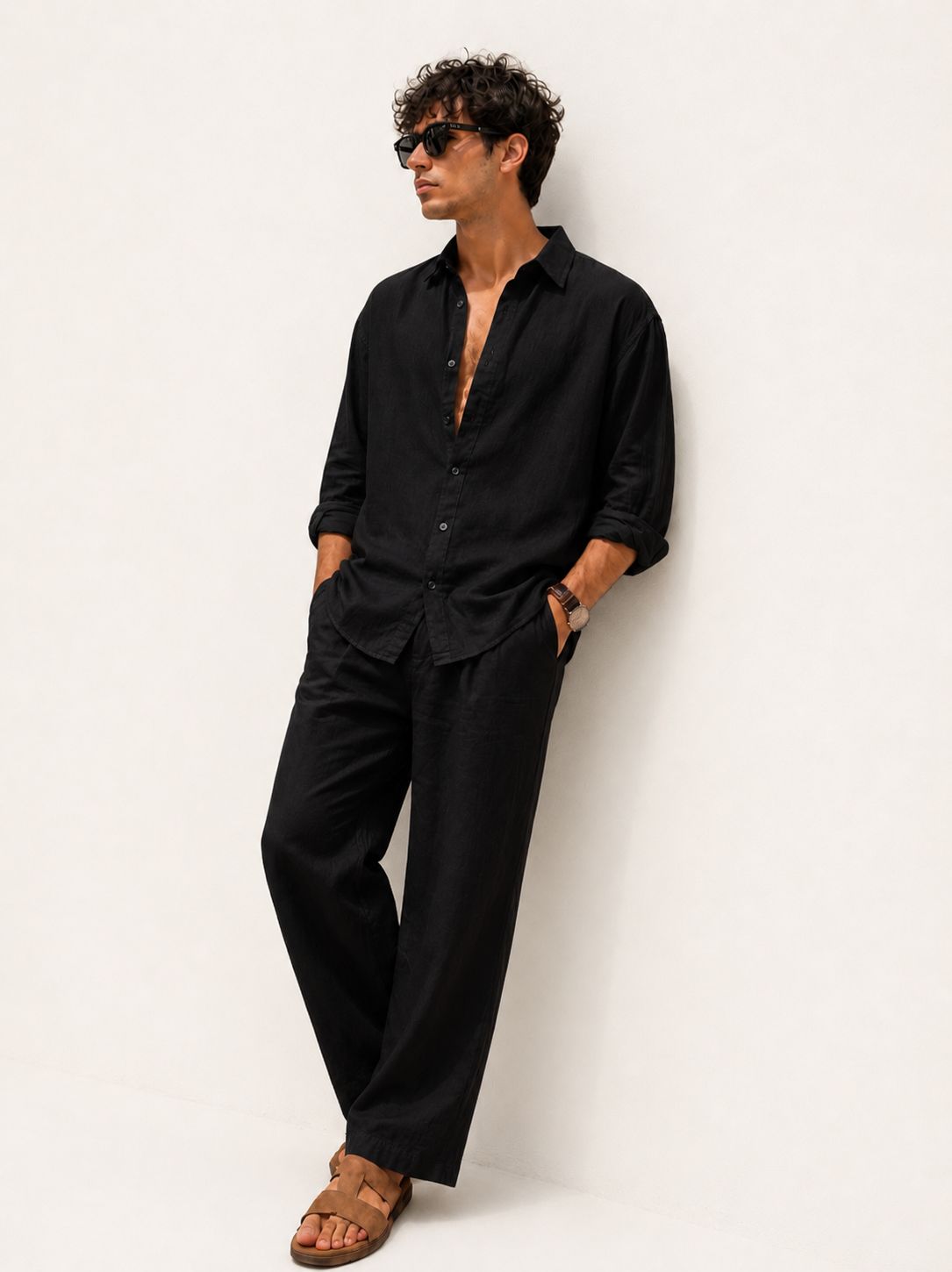 MonoWave Shirt & Bottom Set Of Linen, Luxury And Style