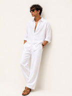 MonoWave Shirt & Bottom Set Of Linen, Luxury And Style