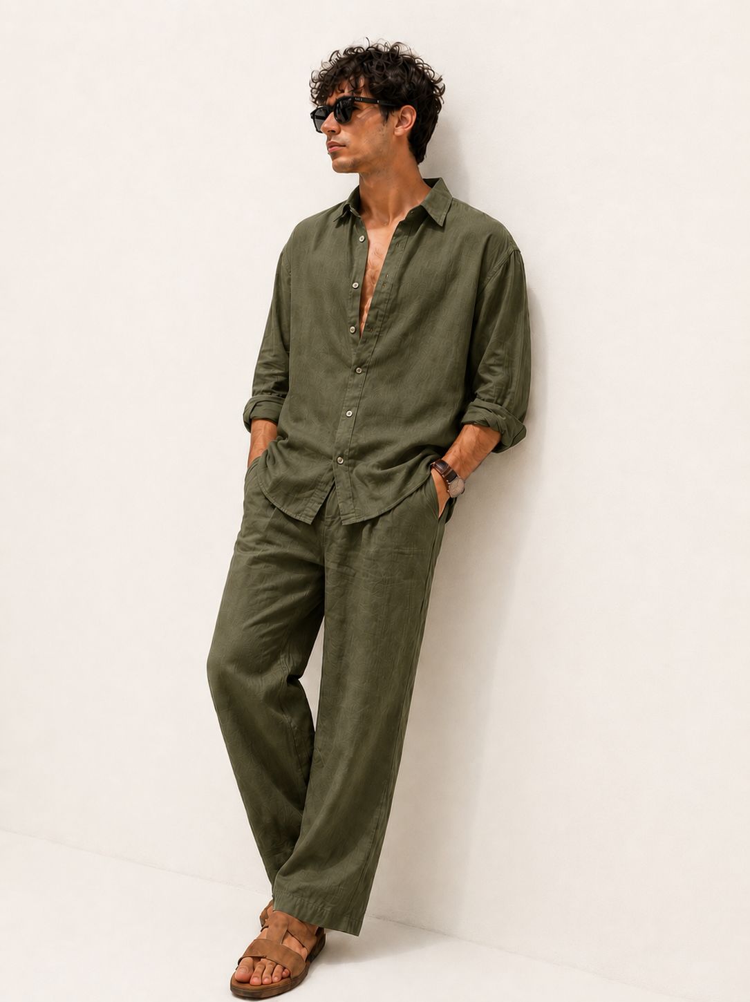 MonoWave Shirt & Bottom Set Of Linen, Luxury And Style